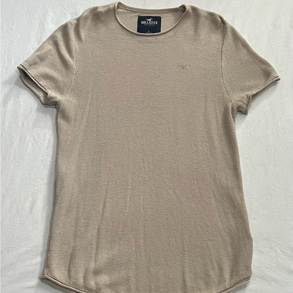 Hollister Tan waffle textured T-Shirt